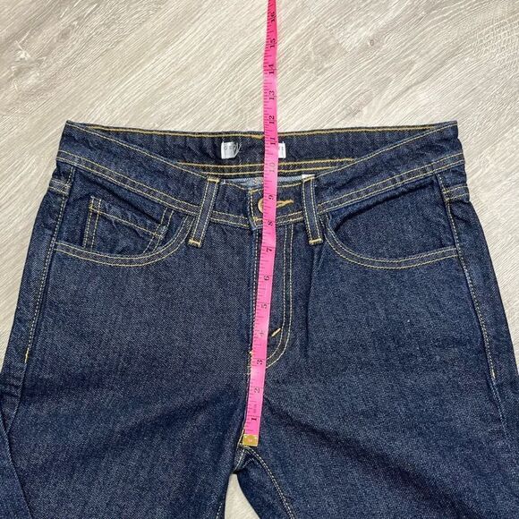 Dark Wash Bootcut Jeans Size 8 Contrast Stitching 100% Cotton Women’s - Picture 7 of 8